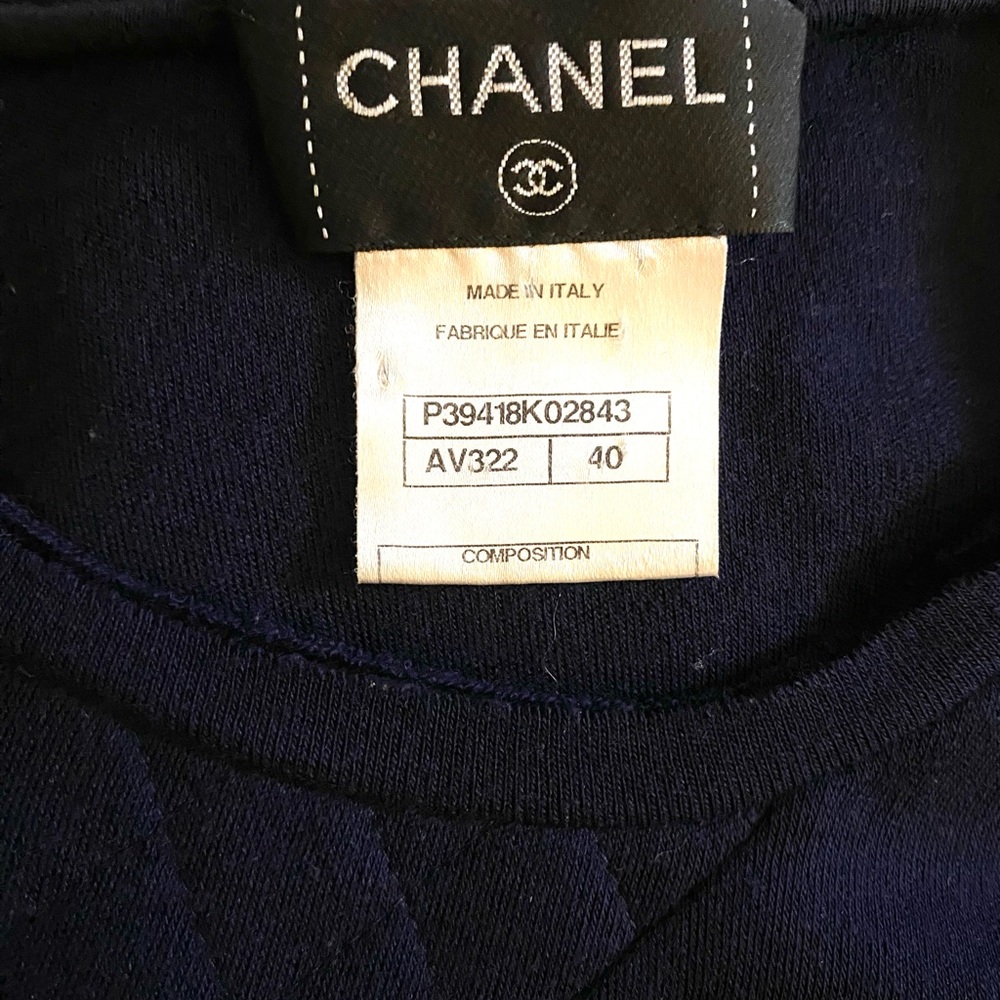Chanel Navy Blue CC Quilted Dress - Picture 16 of 16